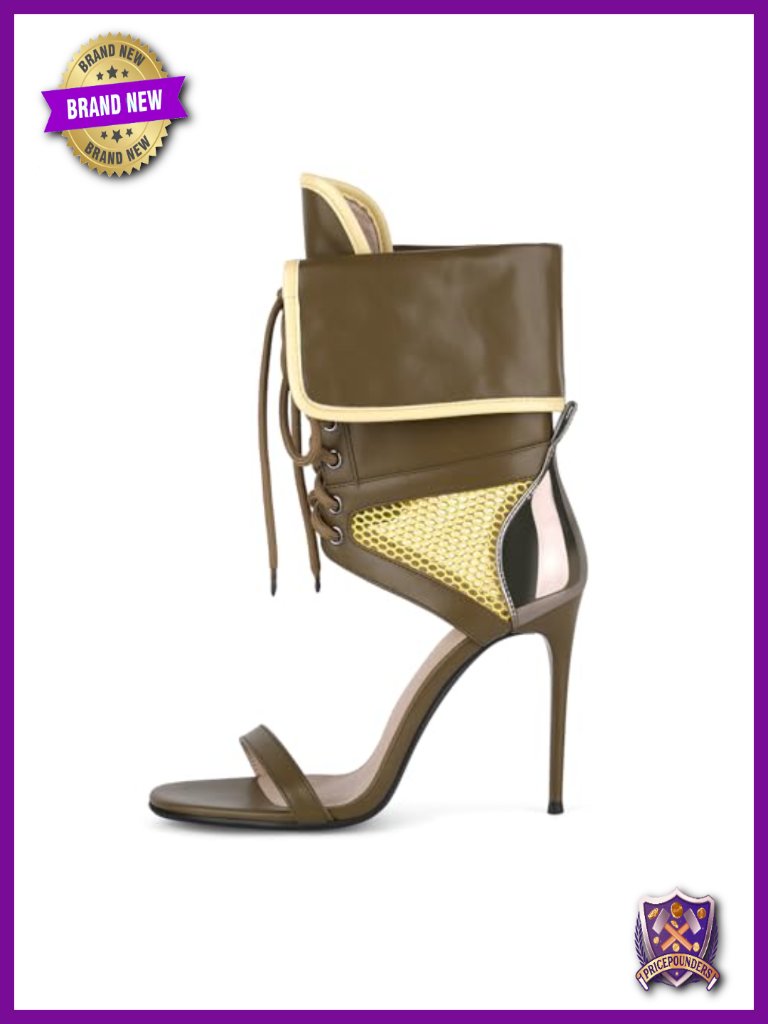 4" Stiletto Heel Lace Up Strappy Gladiator Sandals With Spikes